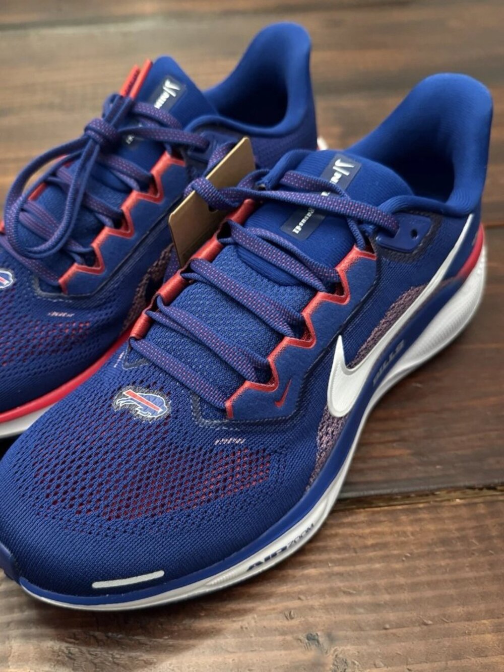 New Nike Air Zoom Pegasus 41 Buffalo Bills Running Shoes Sideline Blue Red Sz 11